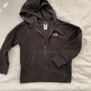 North Face Charcoal Gray Boys Zip Up Hoodie